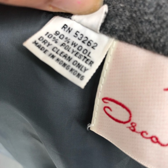 Vintage Oscar De La Renta Wool Gray Miss O Double Breasted Short Blazer - Picture 7 of 8